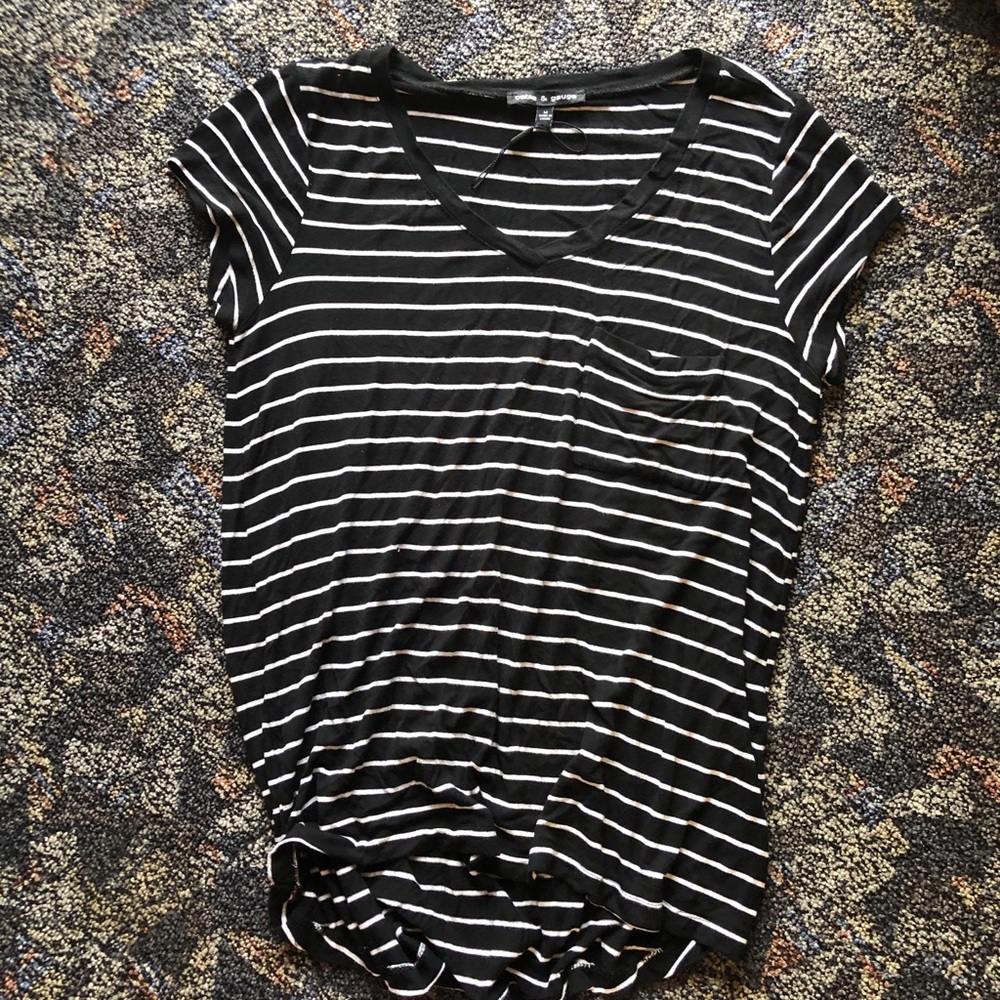 Striped v neck